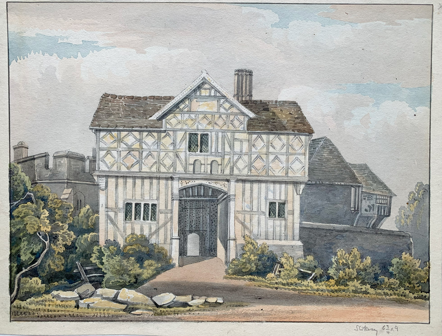 STOKESAY CASTLE, SHROPSHIRE (Circa 1830)